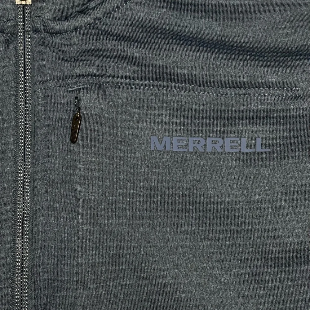 MERRELL Men's Blue Quarter-Zip Pullover Size: Medium